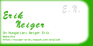 erik neiger business card